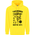Taekwondo World Champion Martial Arts MMA Mens 80% Cotton Hoodie Yellow
