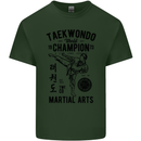 Taekwondo World Champion Martial Arts MMA Mens Cotton T-Shirt Tee Top Forest Green