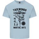 Taekwondo World Champion Martial Arts MMA Mens Cotton T-Shirt Tee Top Light Blue