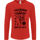 Taekwondo World Champion Martial Arts MMA Mens Long Sleeve T-Shirt Red