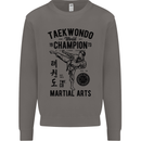 Taekwondo World Champion Martial Arts MMA Mens Sweatshirt Jumper Charcoal