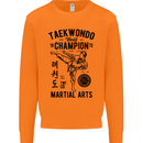 Taekwondo World Champion Martial Arts MMA Mens Sweatshirt Jumper Orange