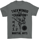 Taekwondo World Champion Martial Arts MMA Mens T-Shirt Cotton Gildan Charcoal
