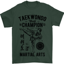 Taekwondo World Champion Martial Arts MMA Mens T-Shirt Cotton Gildan Forest Green