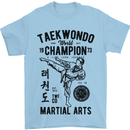 Taekwondo World Champion Martial Arts MMA Mens T-Shirt Cotton Gildan Light Blue