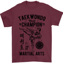 Taekwondo World Champion Martial Arts MMA Mens T-Shirt Cotton Gildan Maroon