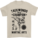 Taekwondo World Champion Martial Arts MMA Mens T-Shirt Cotton Gildan Sand