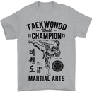 Taekwondo World Champion Martial Arts MMA Mens T-Shirt Cotton Gildan Sports Grey