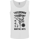 Taekwondo World Champion Martial Arts MMA Mens Vest Tank Top White