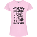 Taekwondo World Champion Martial Arts MMA Womens Petite Cut T-Shirt Light Pink