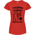 Taekwondo World Champion Martial Arts MMA Womens Petite Cut T-Shirt Red