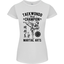 Taekwondo World Champion Martial Arts MMA Womens Petite Cut T-Shirt White