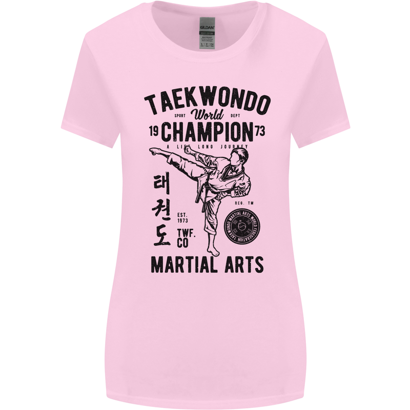 Taekwondo World Champion Martial Arts MMA Womens Wider Cut T-Shirt Light Pink
