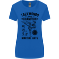 Taekwondo World Champion Martial Arts MMA Womens Wider Cut T-Shirt Royal Blue