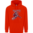 Tailwhippin BMX Cycling Bicycle Mens 80% Cotton Hoodie Bright Red