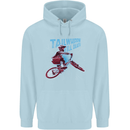 Tailwhippin BMX Cycling Bicycle Mens 80% Cotton Hoodie Light Blue