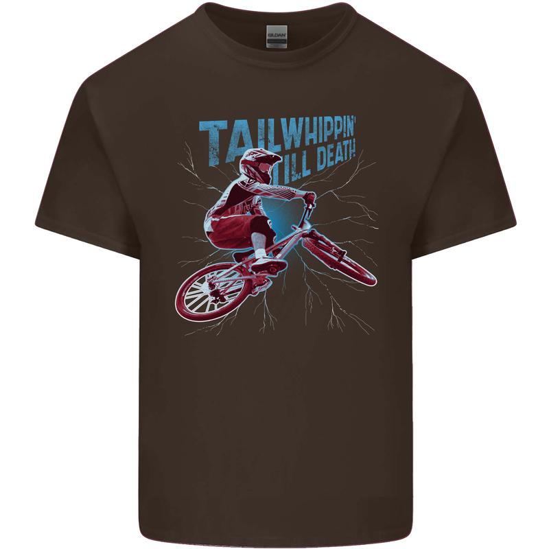 Tailwhippin BMX Cycling Bicycle Mens Cotton T-Shirt Tee Top Dark Chocolate