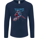 Tailwhippin BMX Cycling Bicycle Mens Long Sleeve T-Shirt Navy Blue