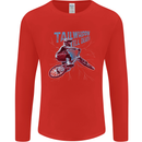 Tailwhippin BMX Cycling Bicycle Mens Long Sleeve T-Shirt Red
