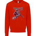 Tailwhippin BMX Cycling Bicycle Mens Sweatshirt Jumper Bright Red