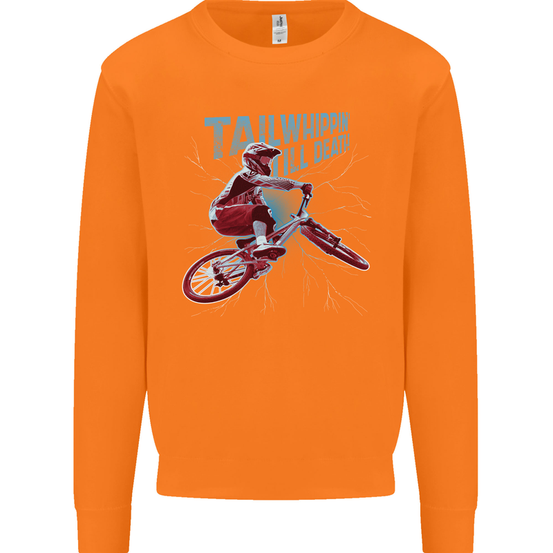 Tailwhippin BMX Cycling Bicycle Mens Sweatshirt Jumper Orange