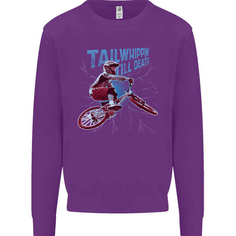 Tailwhippin BMX Cycling Bicycle Mens Sweatshirt Jumper Purple