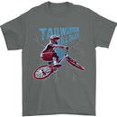 Tailwhippin BMX Cycling Bicycle Mens T-Shirt 100% Cotton Charcoal