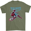 Tailwhippin BMX Cycling Bicycle Mens T-Shirt 100% Cotton Military Green