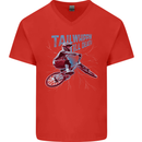 Tailwhippin BMX Cycling Bicycle Mens V-Neck Cotton T-Shirt Red
