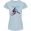 Tailwhippin BMX Cycling Bicycle Womens Petite Cut T-Shirt Light Blue