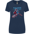 Tailwhippin BMX Cycling Bicycle Womens Wider Cut T-Shirt Navy Blue