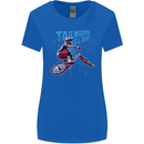 Tailwhippin BMX Cycling Bicycle Womens Wider Cut T-Shirt Royal Blue