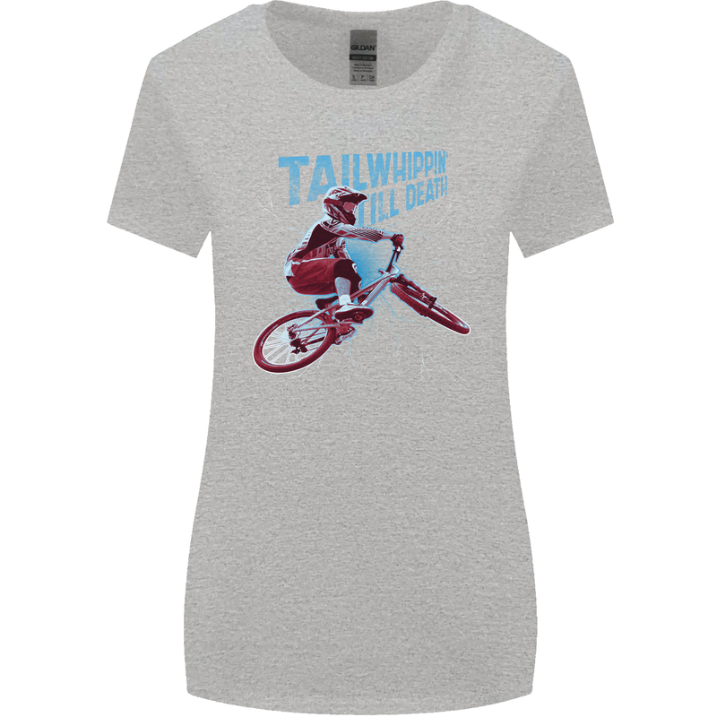 Tailwhippin BMX Cycling Bicycle Womens Wider Cut T-Shirt Sports Grey