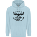 Take Me To Valhalla Viking Skull Odin Thor Childrens Kids Hoodie Light Blue