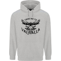 Take Me To Valhalla Viking Skull Odin Thor Childrens Kids Hoodie Sports Grey