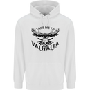 Take Me To Valhalla Viking Skull Odin Thor Childrens Kids Hoodie White