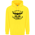 Take Me To Valhalla Viking Skull Odin Thor Childrens Kids Hoodie Yellow