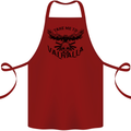 Take Me To Valhalla Viking Skull Odin Thor Cotton Apron 100% Organic Maroon