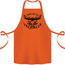 Take Me To Valhalla Viking Skull Odin Thor Cotton Apron 100% Organic Orange