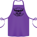 Take Me To Valhalla Viking Skull Odin Thor Cotton Apron 100% Organic Purple