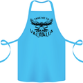 Take Me To Valhalla Viking Skull Odin Thor Cotton Apron 100% Organic Turquoise