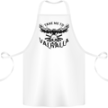 Take Me To Valhalla Viking Skull Odin Thor Cotton Apron 100% Organic White