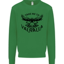 Take Me To Valhalla Viking Skull Odin Thor Kids Sweatshirt Jumper Irish Green