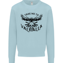 Take Me To Valhalla Viking Skull Odin Thor Kids Sweatshirt Jumper Light Blue