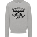 Take Me To Valhalla Viking Skull Odin Thor Kids Sweatshirt Jumper Sports Grey