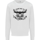 Take Me To Valhalla Viking Skull Odin Thor Kids Sweatshirt Jumper White