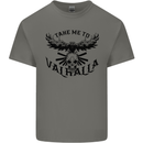 Take Me To Valhalla Viking Skull Odin Thor Kids T-Shirt Childrens Charcoal