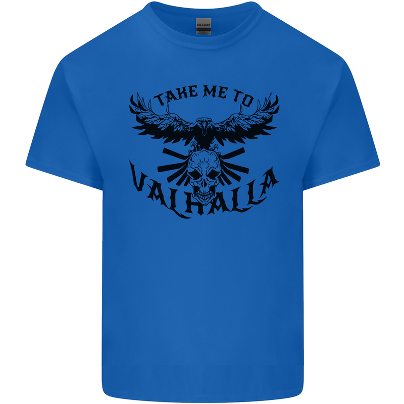 Take Me To Valhalla Viking Skull Odin Thor Kids T-Shirt Childrens Royal Blue