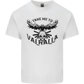Take Me To Valhalla Viking Skull Odin Thor Kids T-Shirt Childrens White