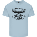 Take Me To Valhalla Viking Skull Odin Thor Mens Cotton T-Shirt Tee Top Light Blue